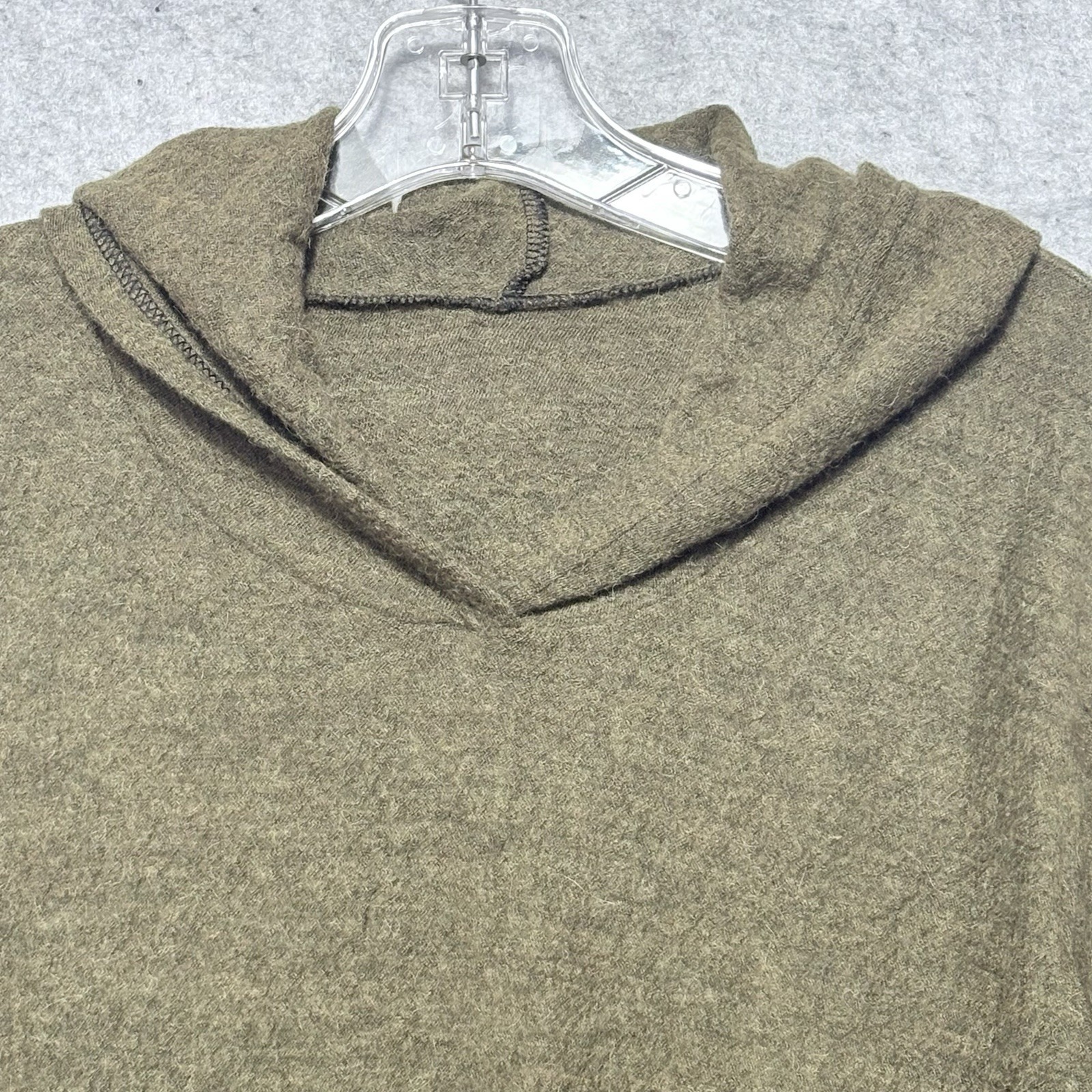 Appalachian Gear Co 100% Alpaca Hoodie Women's L Olive Usa Made Hiking — image 2 of 8